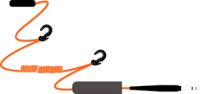 Cable de extensión naranja brillante (26 pies)